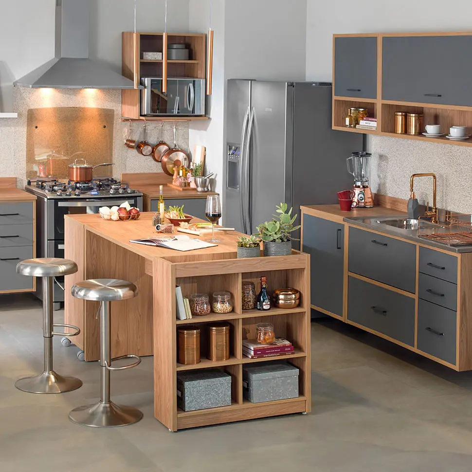 BALCÃO 1,40 M X 80 CM TOAST - OAK TAMMI - Foto 4