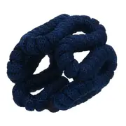 ARGOLA PARA GUARDANAPO CONJUNTO COM 2 PEÇAS ARABESCO - AZUL ESCURO - Foto 4