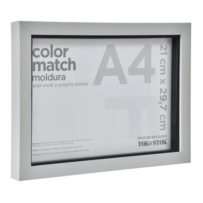 MOLDURA A4 21 CM X 29 CM COLOR MATCH - FLANDRES/PRETO - Foto 2