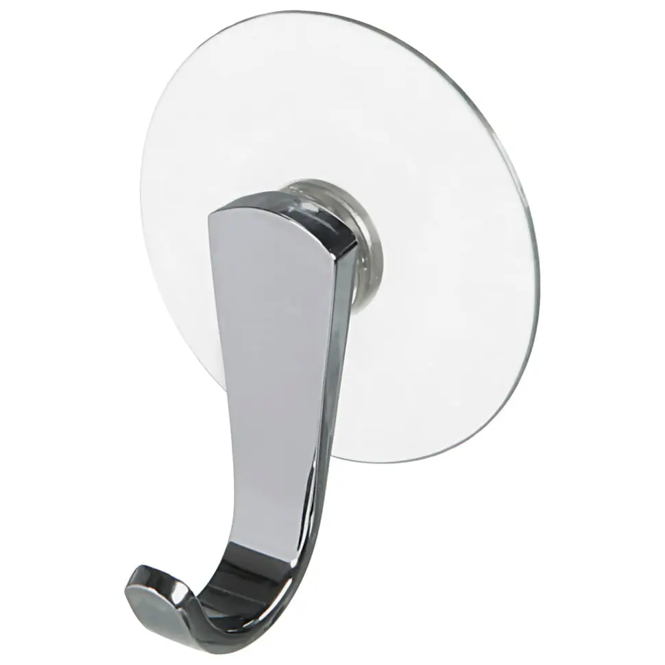 GANCHO SUCTION GIA - BRANCO/CROMADO - Foto 1