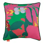 ALMOFADA 43 CM X 43 CM CAMINHOS DO SOL FLORA - VERDE/MULTICOR - Foto 1