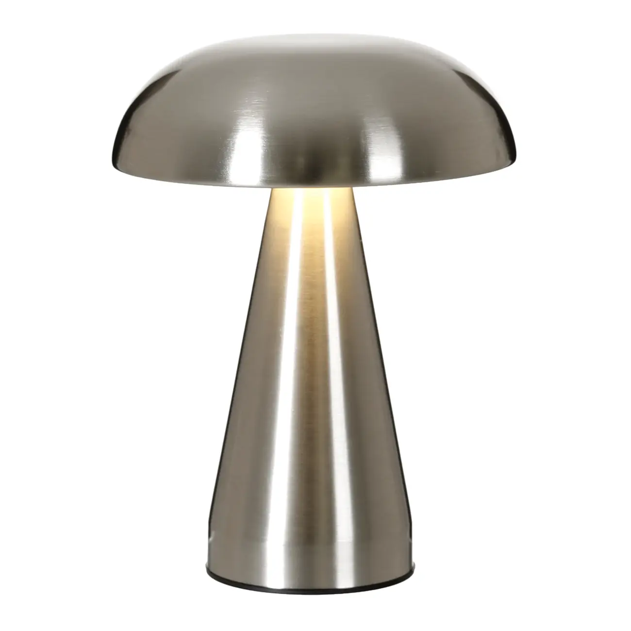 LUMINÁRIA DE MESA LED RECARREGÁVEL MUSHROOM - PRATA - Foto 2