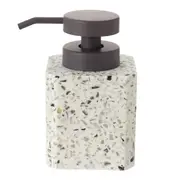 PORTA-SABONETE LÍQUIDO TERRAZZO FUSION - BRANCO/ESTANHO - Foto 2
