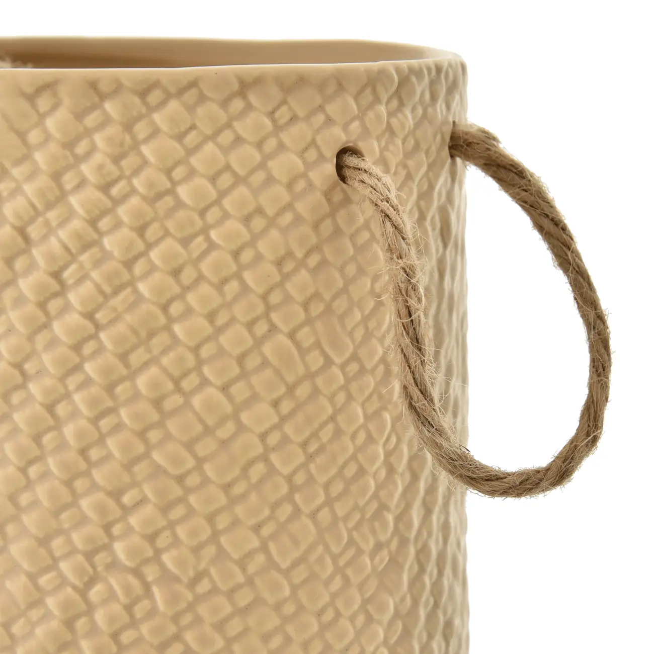 VASO 22 CM TRAMADINHO - AREIA/TERRACOTA - Foto 4