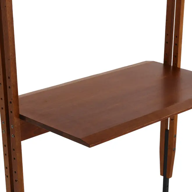 ESTANTE/ESCRIVANINHA PAREDE/TETO 86 CM X 2,41 M/2,80 M LIBRERIA - NOZES/PRETO - Foto 8