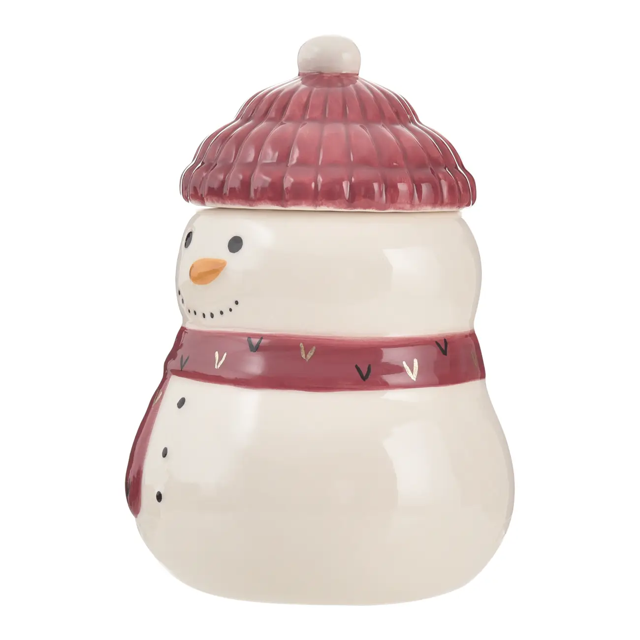 ADORNO BONECO DE NEVE NOEL 14 CM HOHO HOME - VERMELHO HINDU/BRANCO - Foto 2