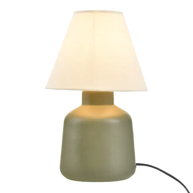 LUMINÁRIA DE MESA KERAMIK C/CUP M - PRETO/MUSGO - Foto 2