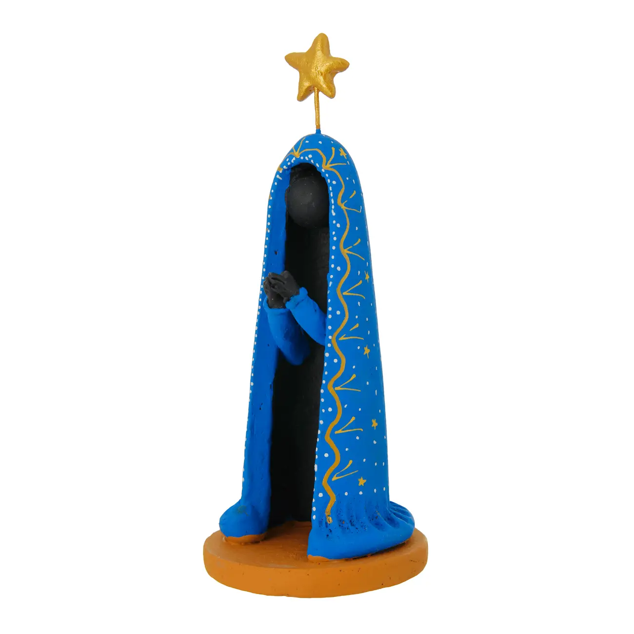 ADORNO MESA 16 CM NOSSA SENHORA - AZUL/PRETO - Foto 2