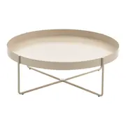 MESA DE CENTRO REDONDA 70 CM PIRIZ - AREIA - Foto 1
