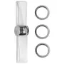 INOX - ARGOLA PARA GUARDANAPO COM 4 HIANTE