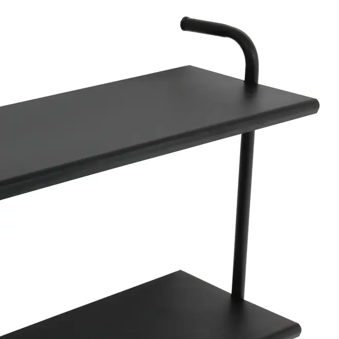 ESTANTE DE PAREDE 83 CM X 97 CM WALL TECH - PRETO/PRETO - Foto 4