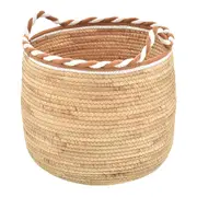 CESTO 39 CM X 35 CM PIRANGY - FIBRA CLARA/CANELA DO CEILÃO - Foto 4