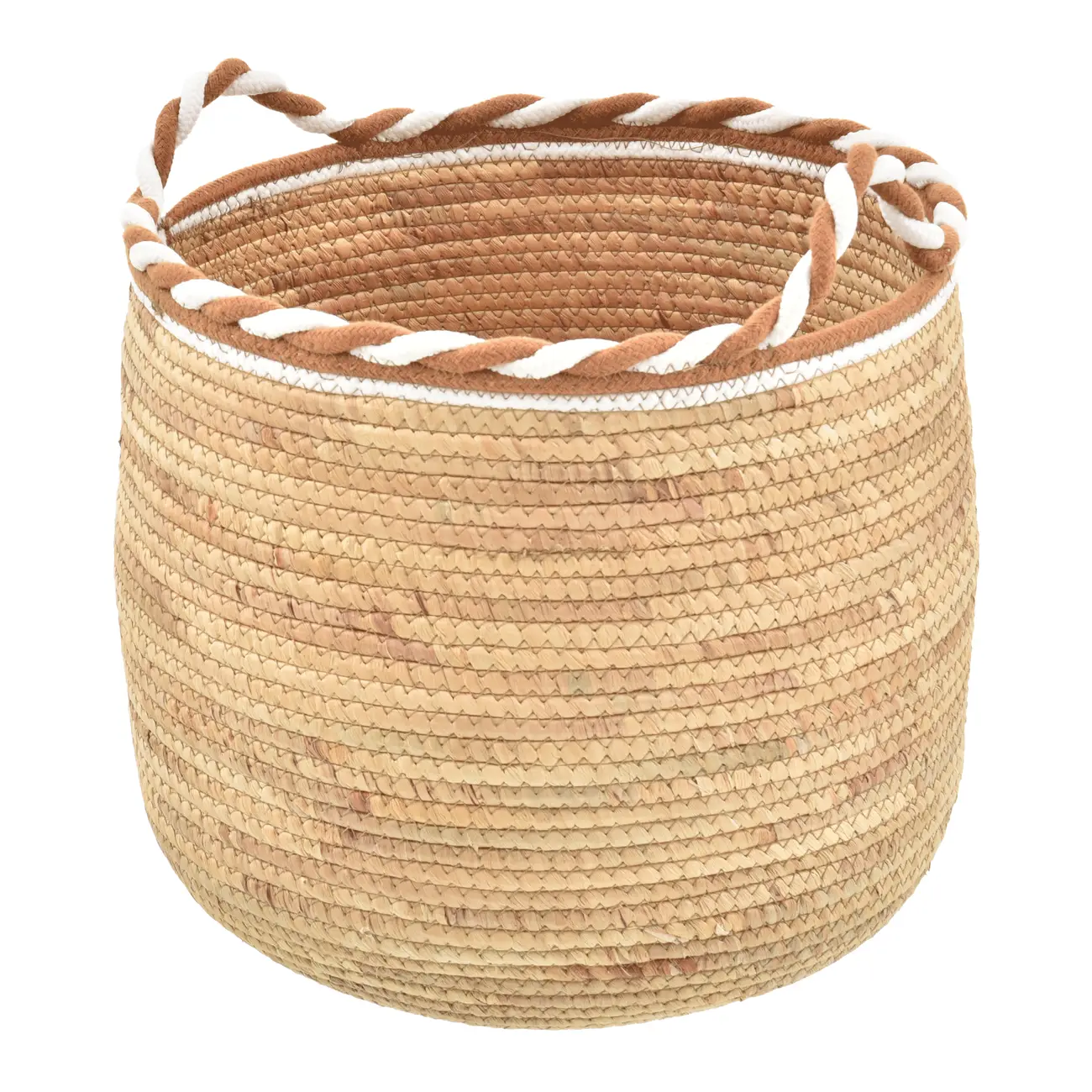 CESTO 39 CM X 35 CM PIRANGY - FIBRA CLARA/CANELA DO CEILÃO - Foto 4