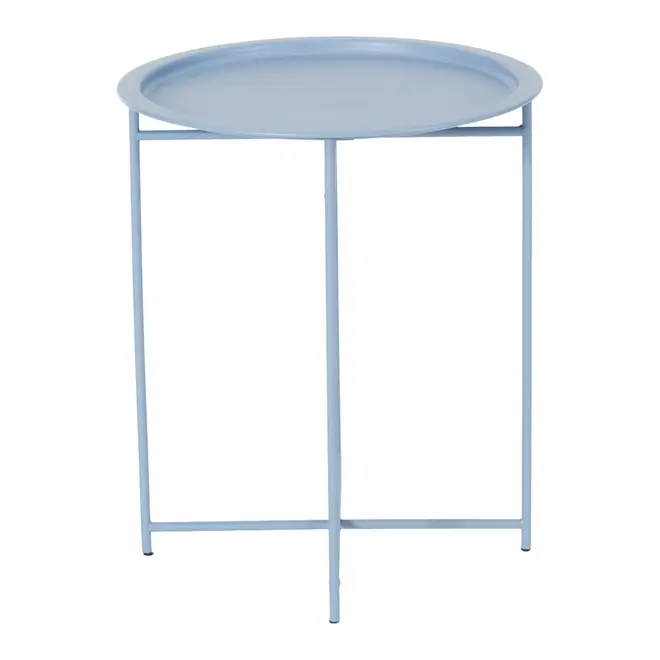 MESA LATERAL REDONDA 41 CM PLATTER - BLEU CENDRÉ - Foto 2