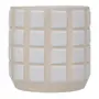 CACHEPÔ 11 CM LADEADO - ARGILA CRUA/BRANCO - Foto 1