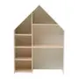 ESTANTE/ESCRIVANINHA INFANTIL 96 CM X 1,32 M MINICIDADE - BRANCO/NATURAL WASHED - Foto 1