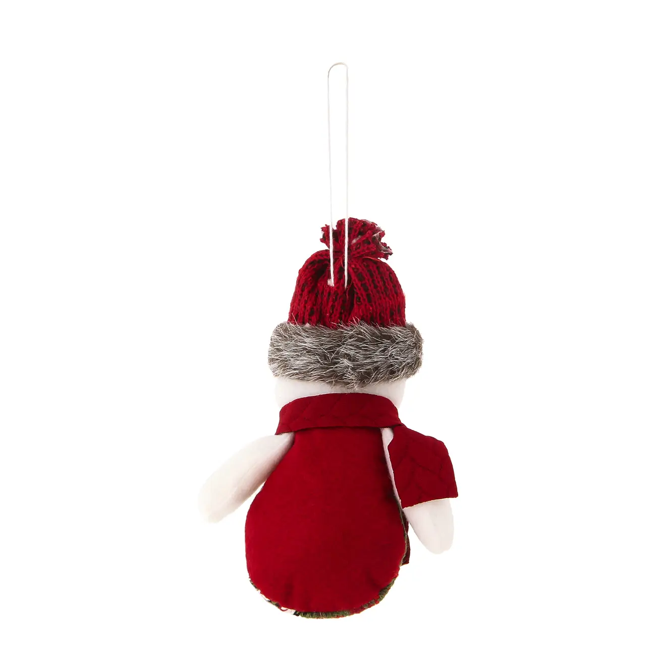 PINGENTE BONECO DE NEVE FOFO BORDAR, AMAR E CELEBRAR - VERMELHO/BRANCO - Foto 3