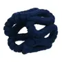 ARGOLA PARA GUARDANAPO CONJUNTO COM 2 PEÇAS ARABESCO - AZUL ESCURO - Foto 3