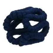 ARGOLA PARA GUARDANAPO CONJUNTO COM 2 PEÇAS ARABESCO - AZUL ESCURO - Foto 3