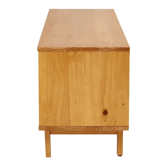 RACK 2 PORTAS DE CORRER COM PALHINHA 1,60 M X 40 CM PALHANDI - AMÊNDOA/NATURAL - Foto 7