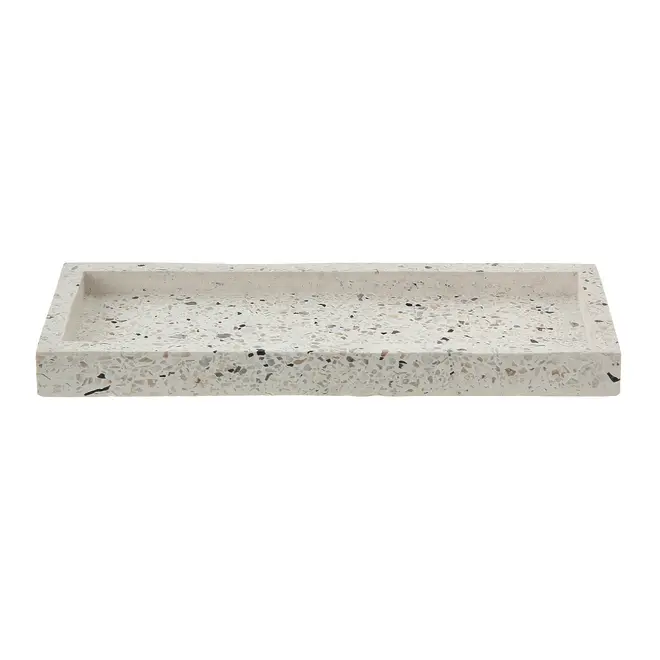 BANDEJA 25 CM X 10 CM TERRAZZO - BRANCO/KONKRET - Foto 1