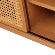 RACK 2 PORTAS DE CORRER 1,80 M X 40 CM COM PALHINHA ARES - TAUARI/FIBRA CLARA - Foto 15