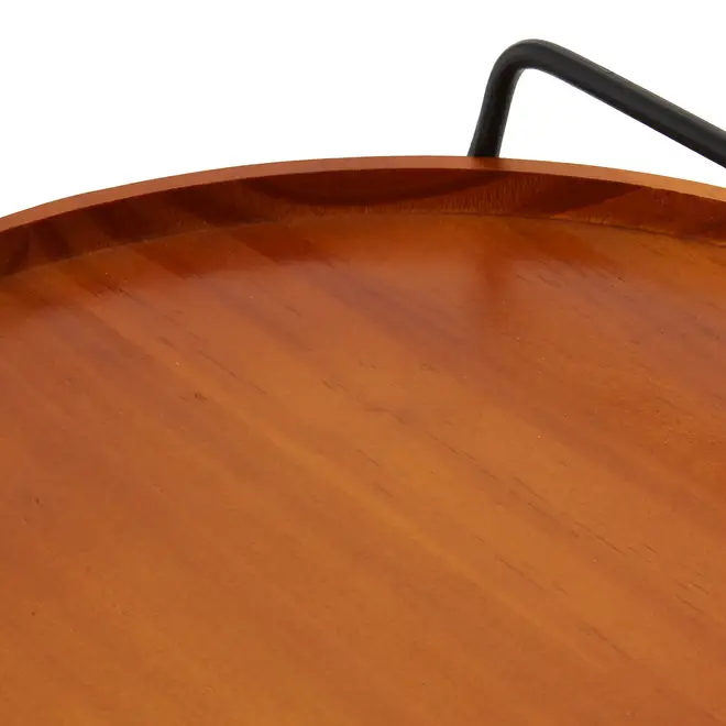 BANDEJA REDONDA 30 CM BRINKL - NOZES/PRETO - Foto 4