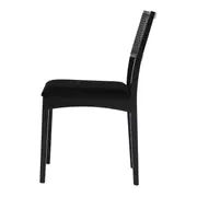 CADEIRA COM PALHINHA BOSSA - PRETO/PRETO - Foto 3