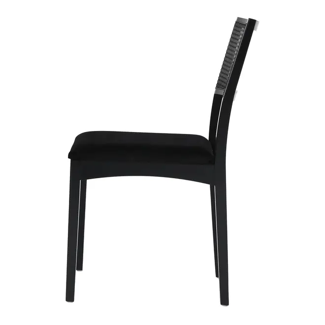 CADEIRA COM PALHINHA BOSSA - PRETO/PRETO - Foto 3
