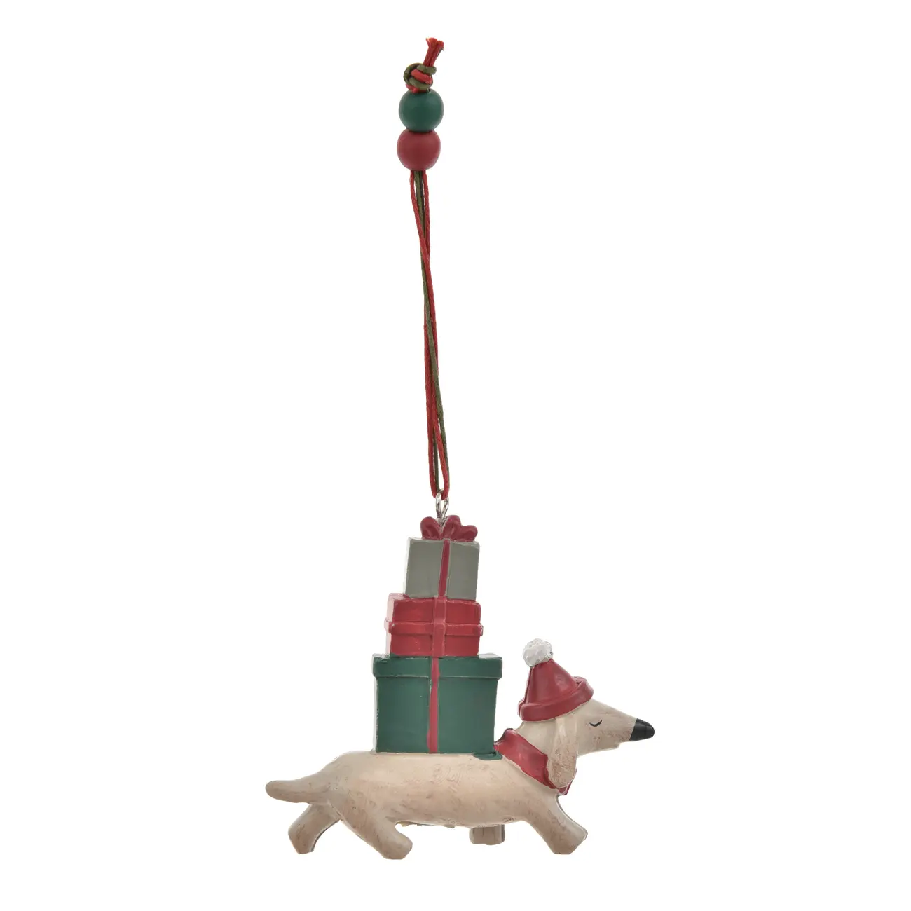 PINGENTE GIFTS DOG 10 CM HOHO HOME - CAMELO/VERMELHO HINDU - Foto 2