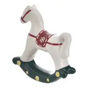 ADORNO CAVALINHO 12 CM HOHO HOME - BRANCO/ENGLISH GREEN - Foto 3