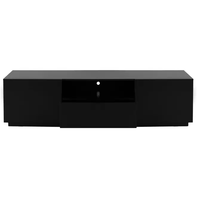 RACK 2 PORTAS/1 GAVETA 1,80 M X 40 CM ROOM - PRETO - Foto 1