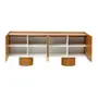 BUFFET 4 PORTAS 1,80 M X 47 CM ALLURE - FREIJÓ/FREIJÓ - Foto 3