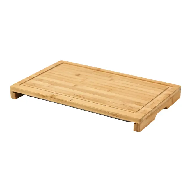 TÁBUA COM BANDEJA 47 CM X 30 CM BAMBOO - BAMBU/INOX - Foto 4