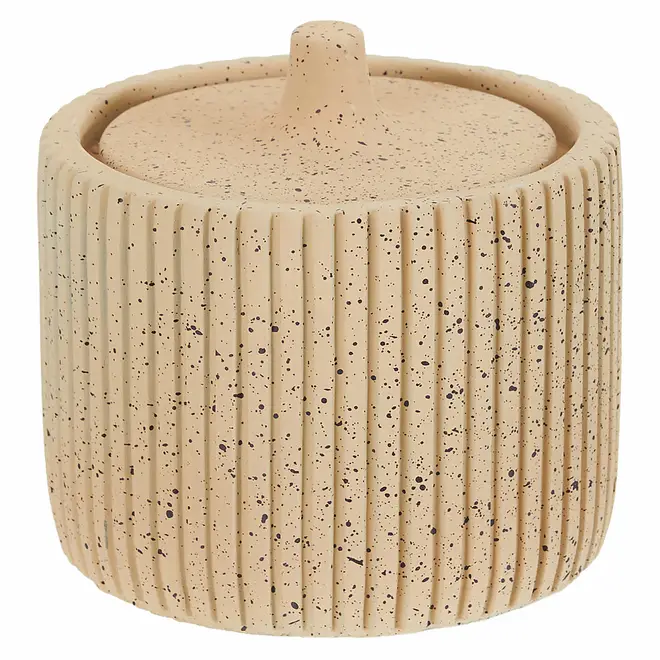 CAIXA DECORATIVA 14 CM X 14 CM X 13 CM HAZINA - BEGE - Foto 1