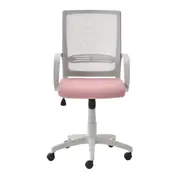 CADEIRA DE ESCRITÓRIO FRESH - CINZA CLARO/QUARTZO ROSA - Foto 5