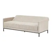 SOFÁ-CAMA 3 LUGARES MARAD - AREIA/PRETO - Foto 8