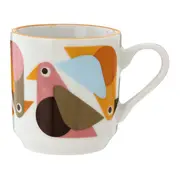 CANECA 220 ML VOA PASSARIM - BRANCO/MULTICOR - Foto 1