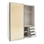 GUARDA-ROUPA DE CASAL 2 PORTAS DE CORRER COUTURE - BEGE/BRONZE - Foto 8
