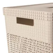CESTO PARA ROUPAS GRID - OFF WHITE - Foto 5