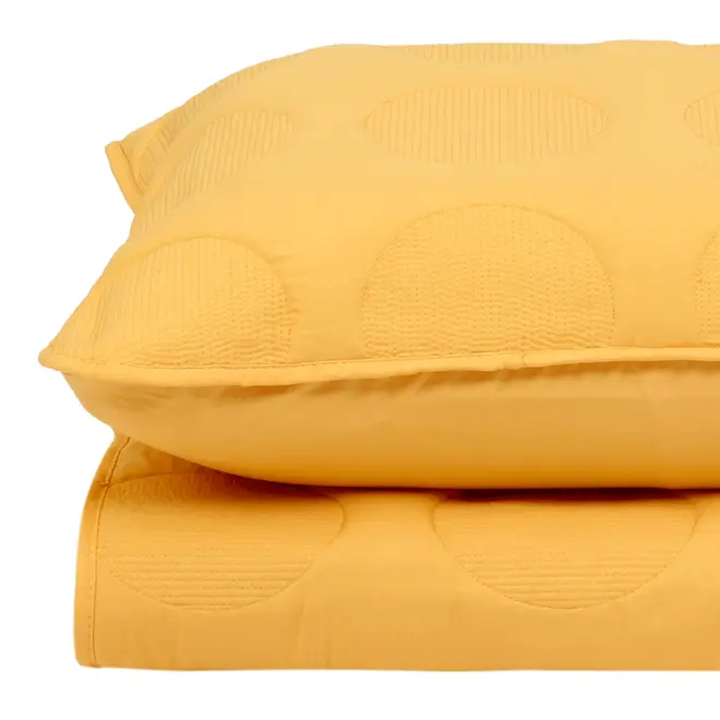 JG DE COLCHA 2 PÇS SATÉLITES SOLTEIRO - AMARELO HANBAR - Foto 2