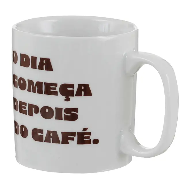 CANECA 250 ML DEPOIS DO CAFÉ - BRANCO/MARROM DE LEI - Foto 3