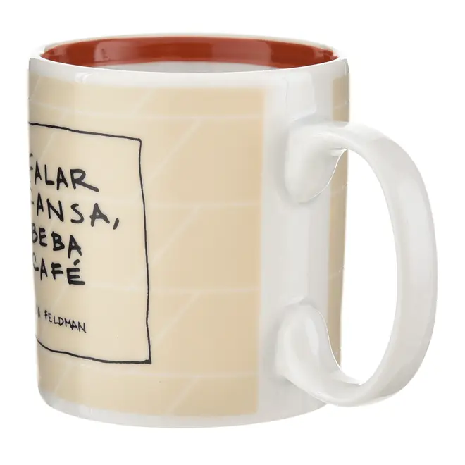 CANECA 350 ML IDA - FALAR CANSA - BEGE/PRETO - Foto 2