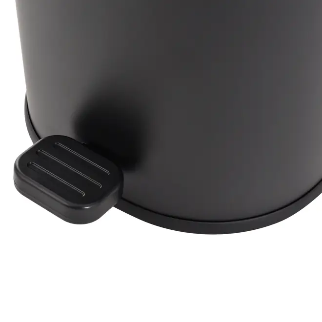 LIXEIRA COM PEDAL 5 L DEPP - PRETO/PRETO - Foto 2