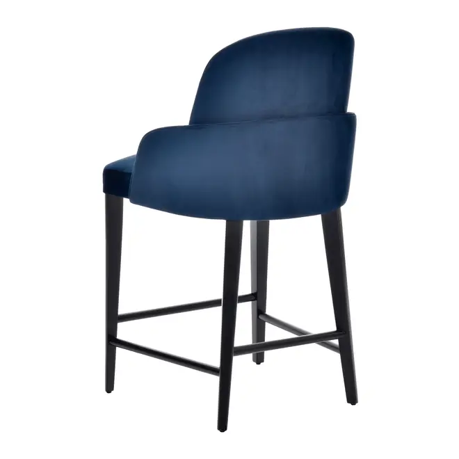 BANCO MÉDIO COM BRAÇOS ERTE - PRETO/GALAXY BLUE - Foto 4