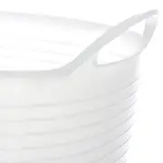CESTO COM ALÇA 14 L DOBI - BRANCO TRANSLUCIDO - Foto 4