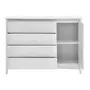 CÔMODA 4 GAVETAS/1 PORTA 1,22 M X 50 CM MON DIEU - BRANCO - Foto 4
