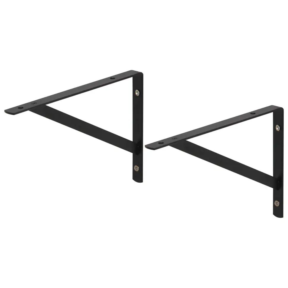 SUPORTE PARA PRATELEIRA COM 2 PEÇAS MAINS - PRETO - Foto 1