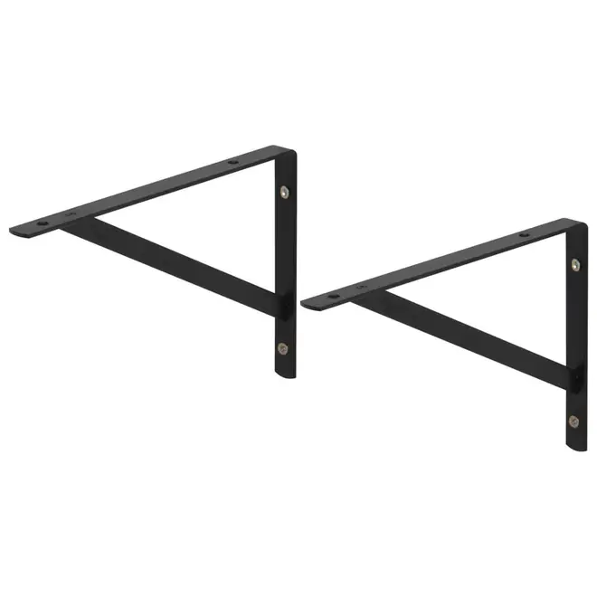 SUPORTE PARA PRATELEIRA COM 2 PEÇAS MAINS - PRETO - Foto 1