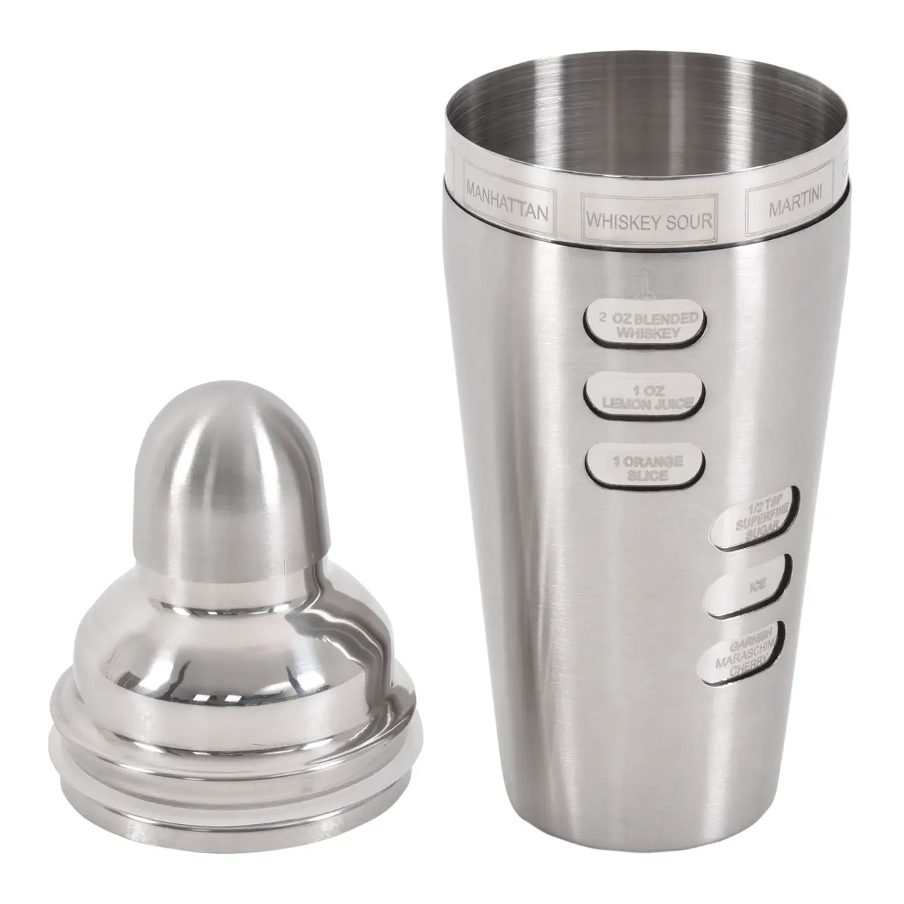 COQUETELEIRA COM RECEITAS 600 ML HELLIN - INOX - Foto 2